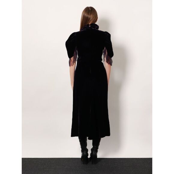 Alexander Mcqueen Women Velvet Dress With Silk Lining -  www.threedaughtersproperties.com